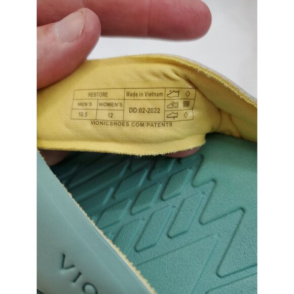 Vionic Restore Recovery Flip Flop Sandal Size Womens 12 - Mens 10.5 Blue White - Picture 9 of 9